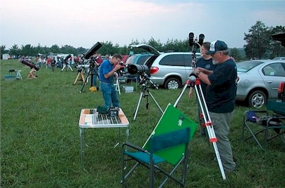 The crowd builds